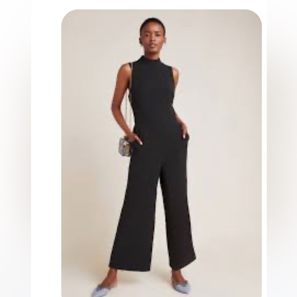 EVA FRANCO ANTROPOLOGIE BLACK CHARLEY JUMPSUIT . Size S - Picture 3 of 13